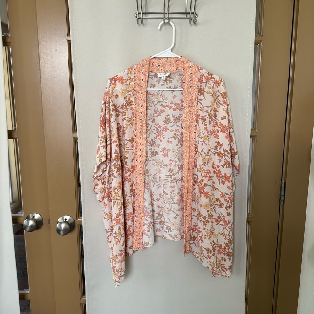 Heyson Womens Medium Oversized Floral Kimono